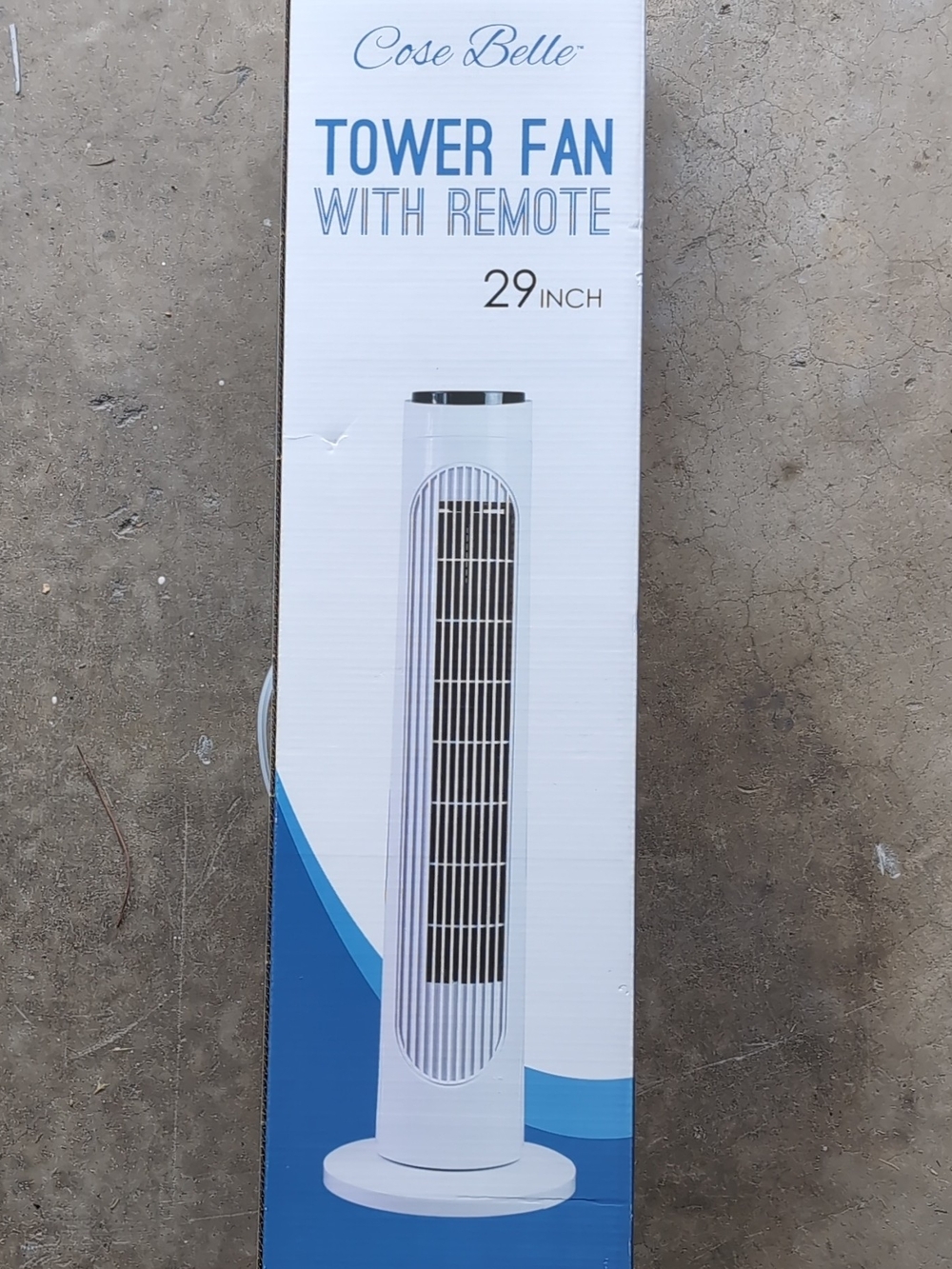 White 29" Tower Fan with Remote